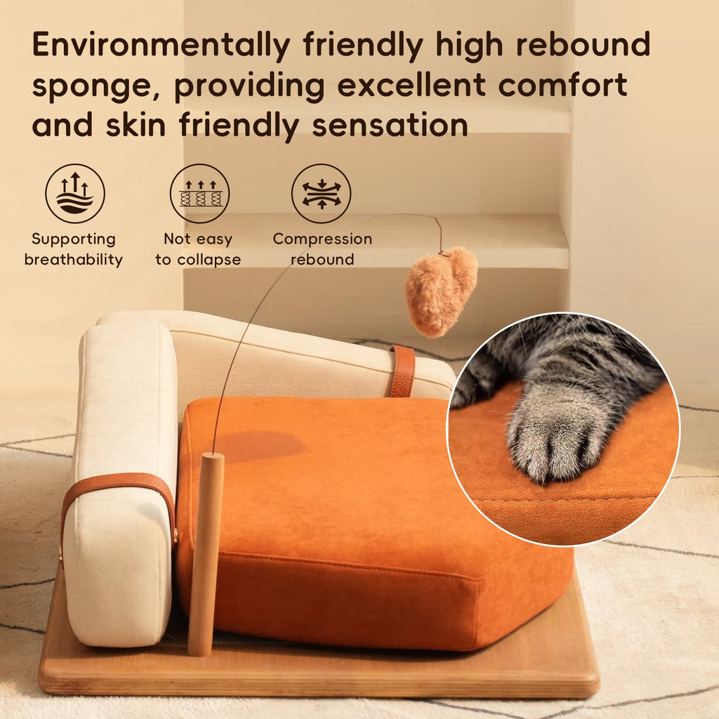 Oak Veneer Wooden Pet Bed – Furniture-Grade