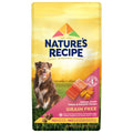 Nature's Recipe dog food package with a dog on a grassy field