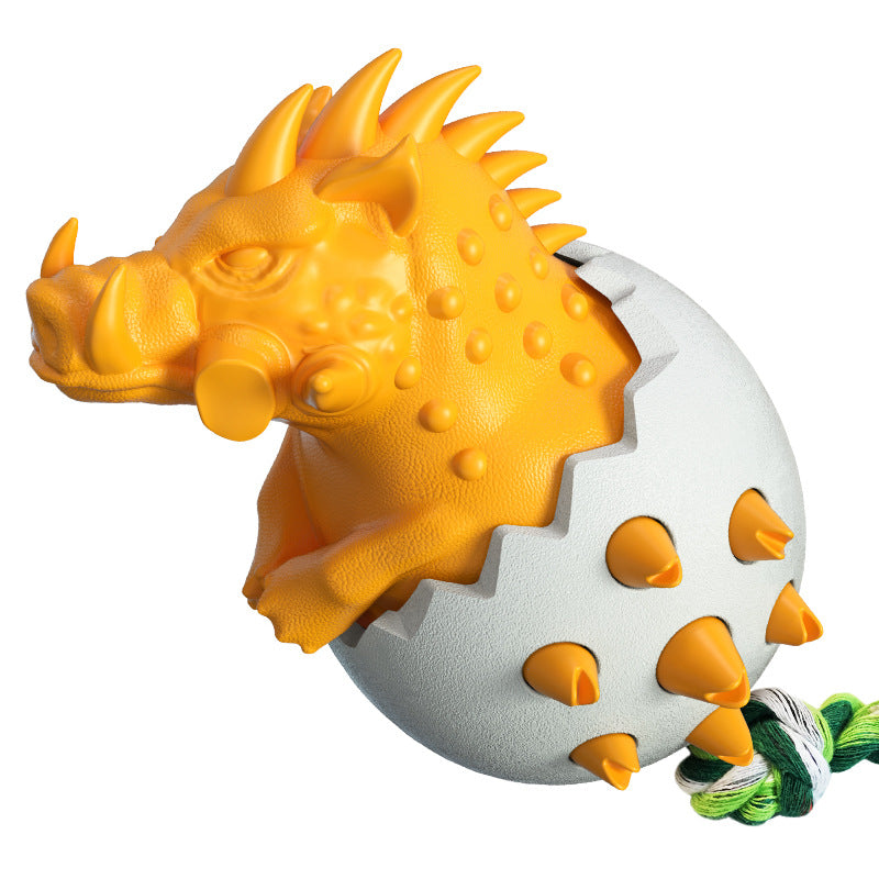 Wild Boar Egg Dog Chew Toy (TPR & Nylon, 5 Colours)