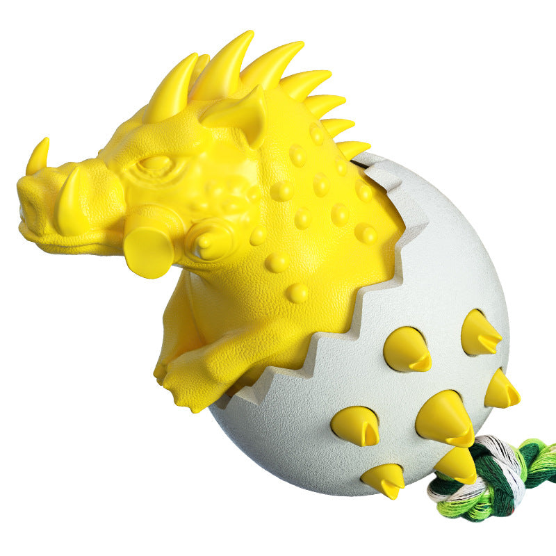 Wild Boar Egg Dog Chew Toy (TPR & Nylon, 5 Colours)