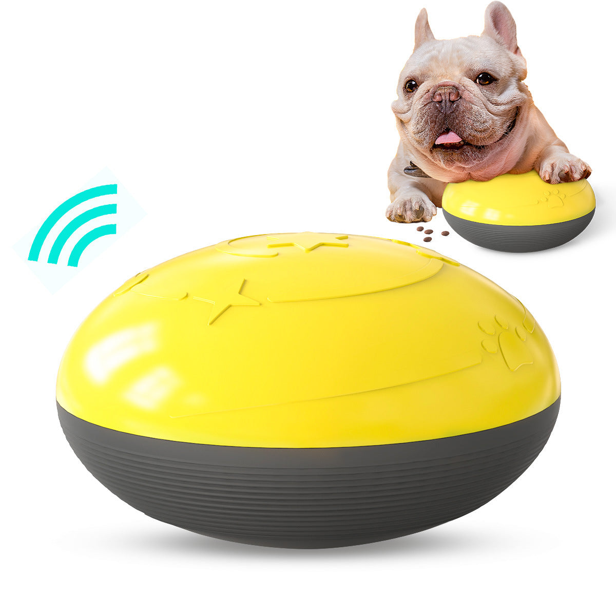 Chew-Resistant Sound Ball & Slow Feeder Toy for Dogs & Cats — 150mm (Yellow, Blue, Green)