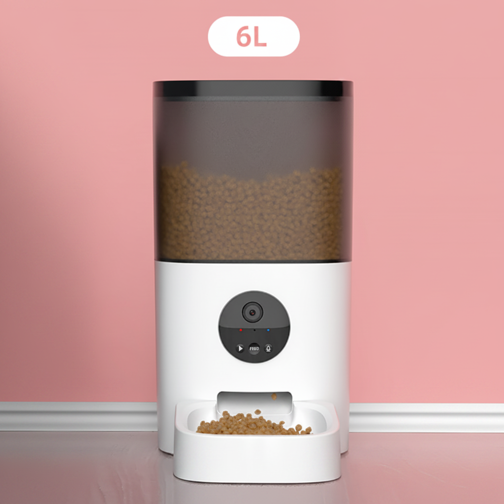 Large Capacity Smart Automatic Pet Feeder – 4L & 6L with Camera Option
