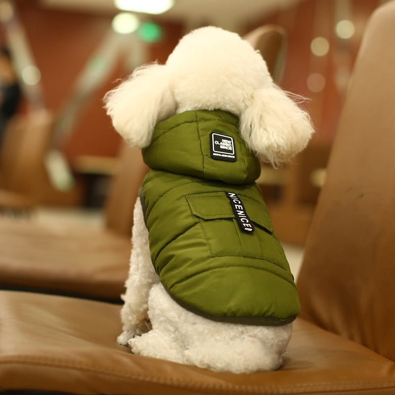 Thickened Polyester Dog Winter Vest in European Style