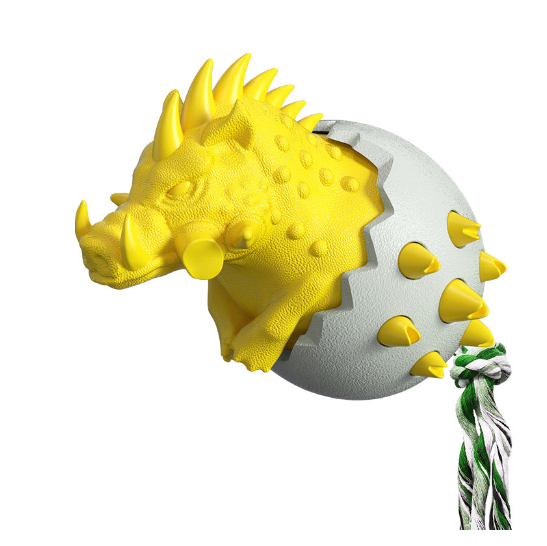 Wild Boar Egg Dog Chew Toy (TPR & Nylon, 5 Colours)