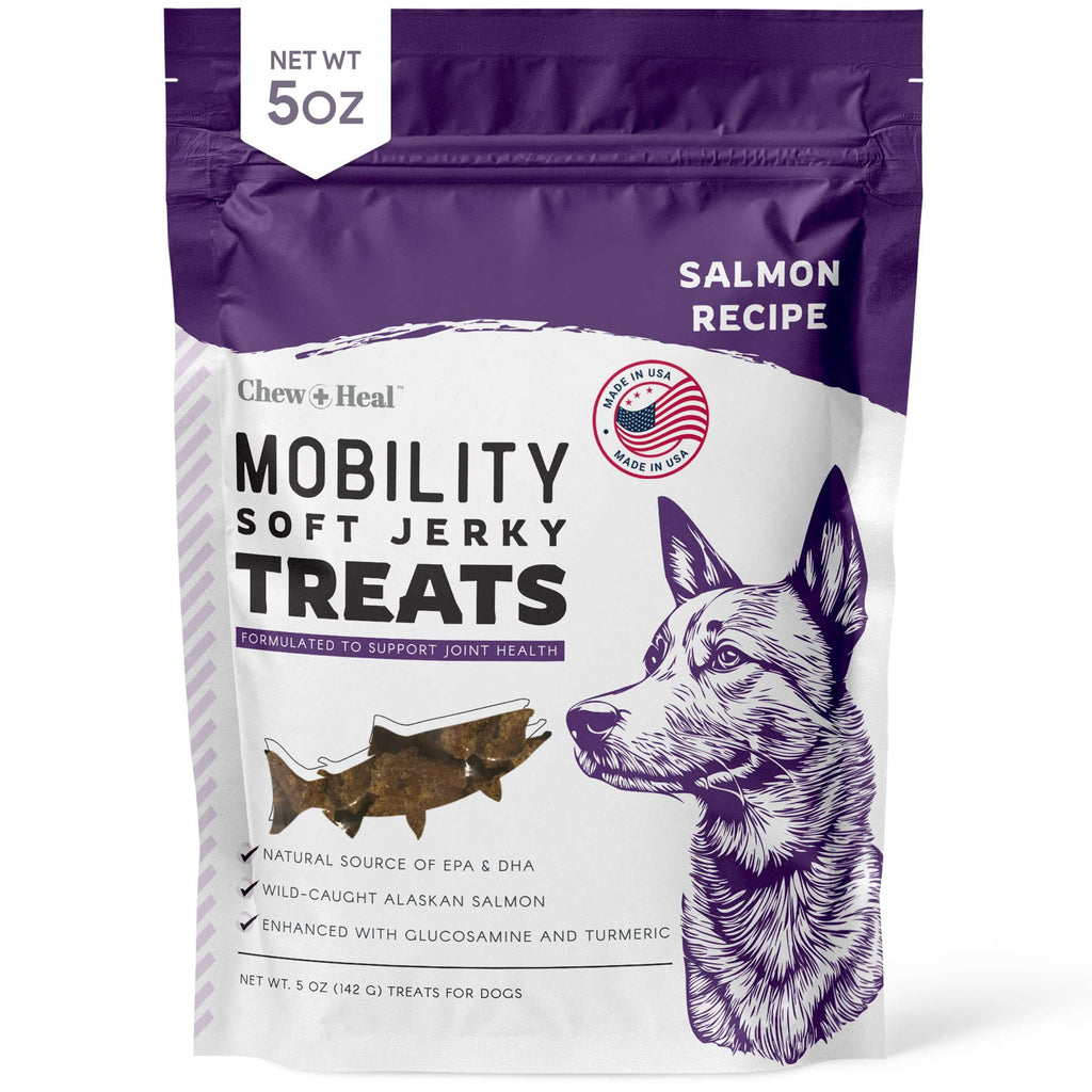 Chew + Heal Labs Hip & Joint Salmon Jerky Dog Treats (5oz)