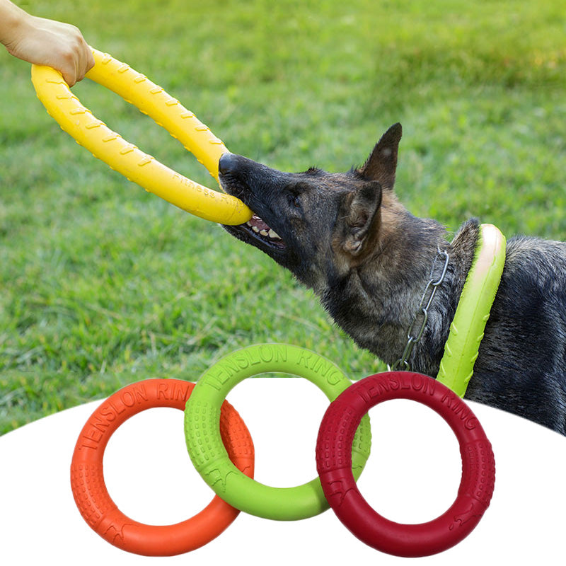 EVA Dog Training Ring Toy – Bite-Resistant Fetch & Tug Ring