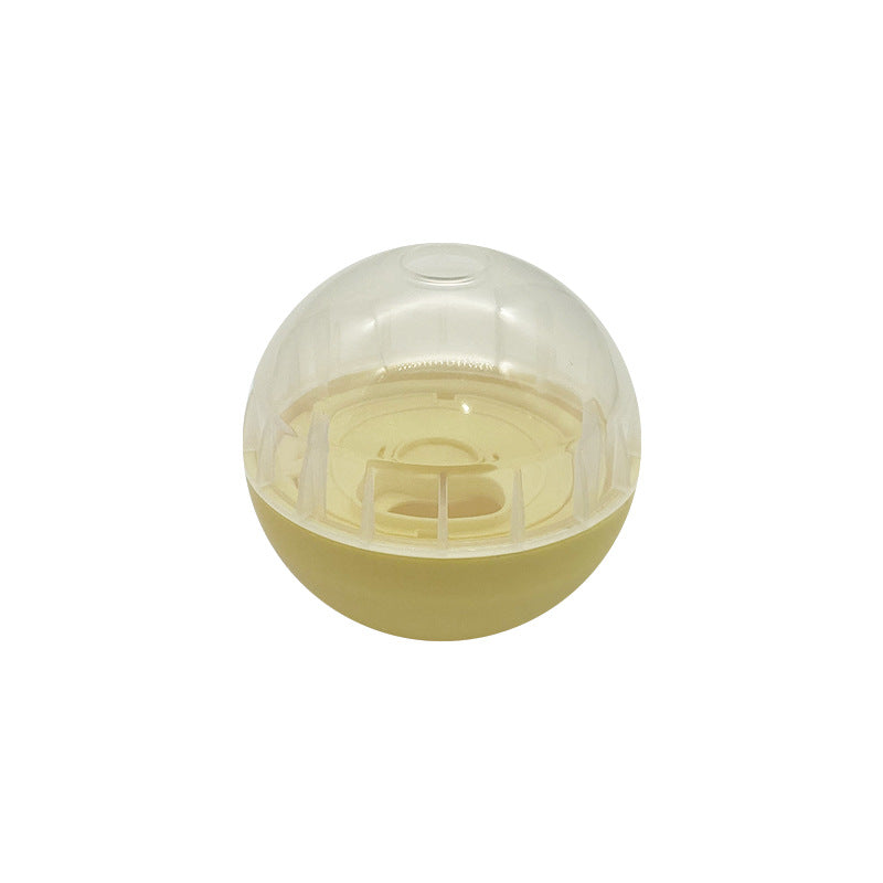 Treat Dispensing Tumbler Ball Toy for Dogs & Cats — Durable Plastic, 8.5cm (Yellow, Pink, Blue)