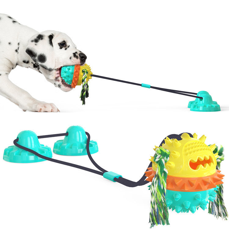 Suction Cup Dog Tug Toy – Durable TPR Interactive Toy for Dogs of All Sizes