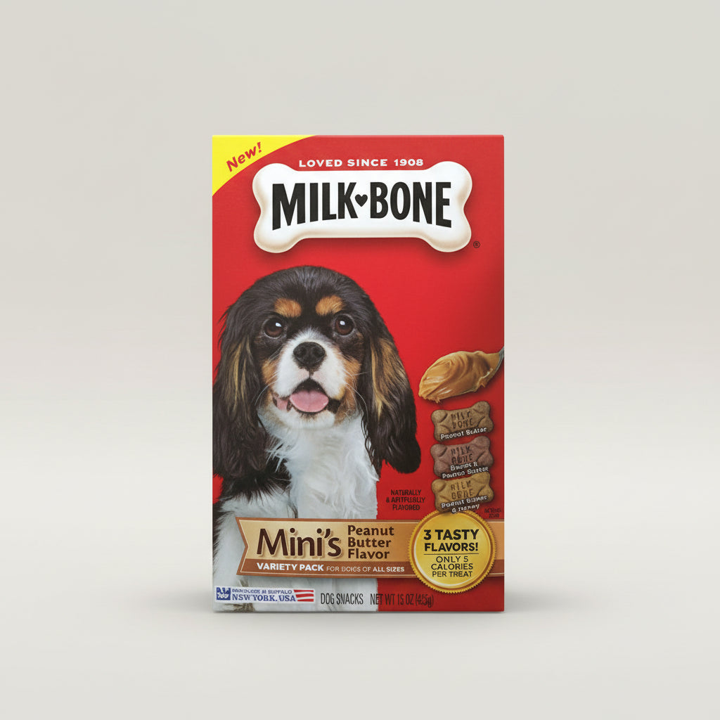 Milk-Bone Mini's Peanut Butter Flavor Dog Treats Variety Pack (15oz)