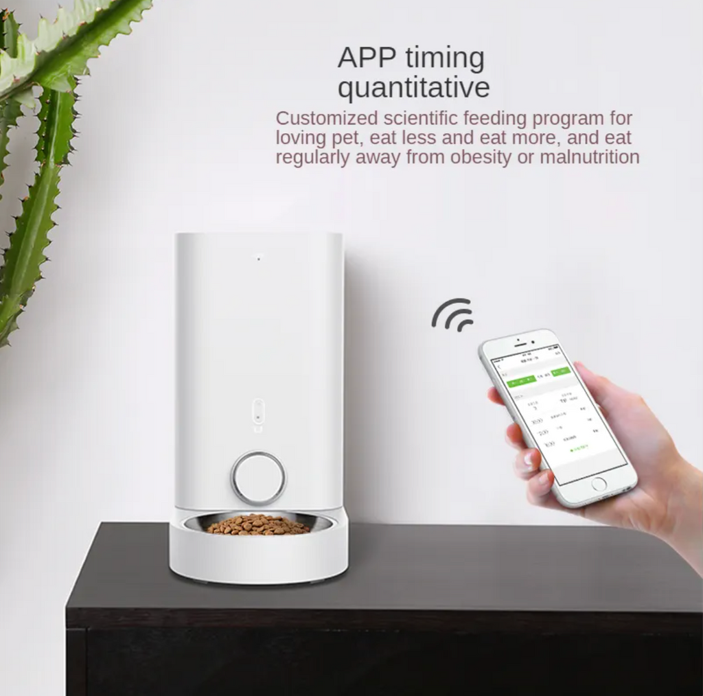 Smart Automatic Pet Feeder with Stainless Steel Bowl