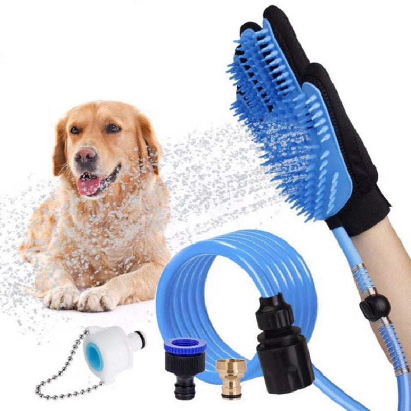 Handheld Pet Shower Sprayer & Massage Brush 