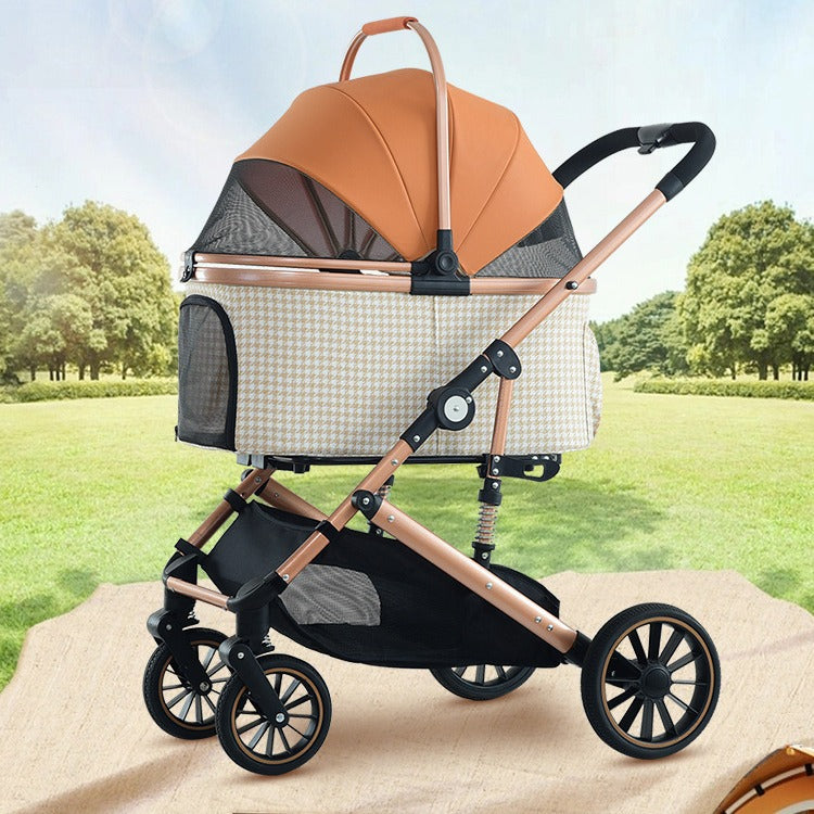 Foldable Medium Pet Stroller for Large Dogs & Pets