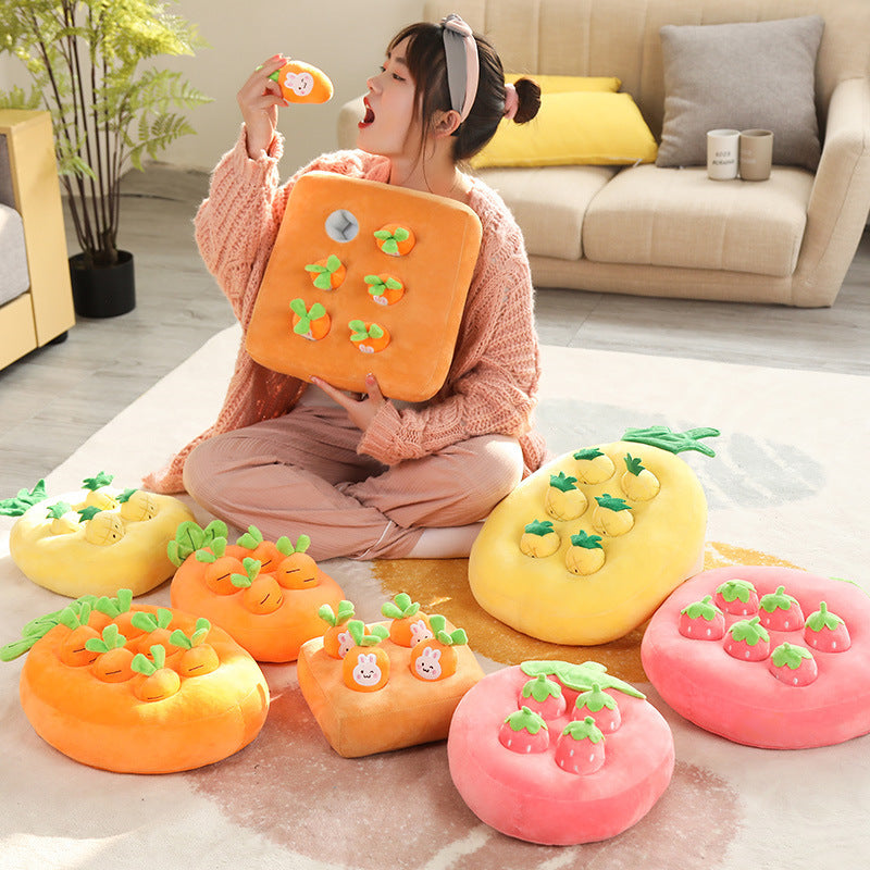 Vegetable Pull-Out Plush Snuffle Toy for Dogs & Cats — PP Cotton, Crystal Velvet (22cm & 32cm)
