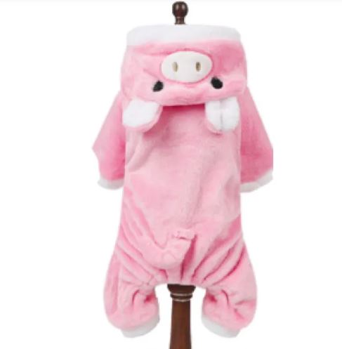 Flannel Animal Print Dog & Cat Hoodie for Autumn & Winter