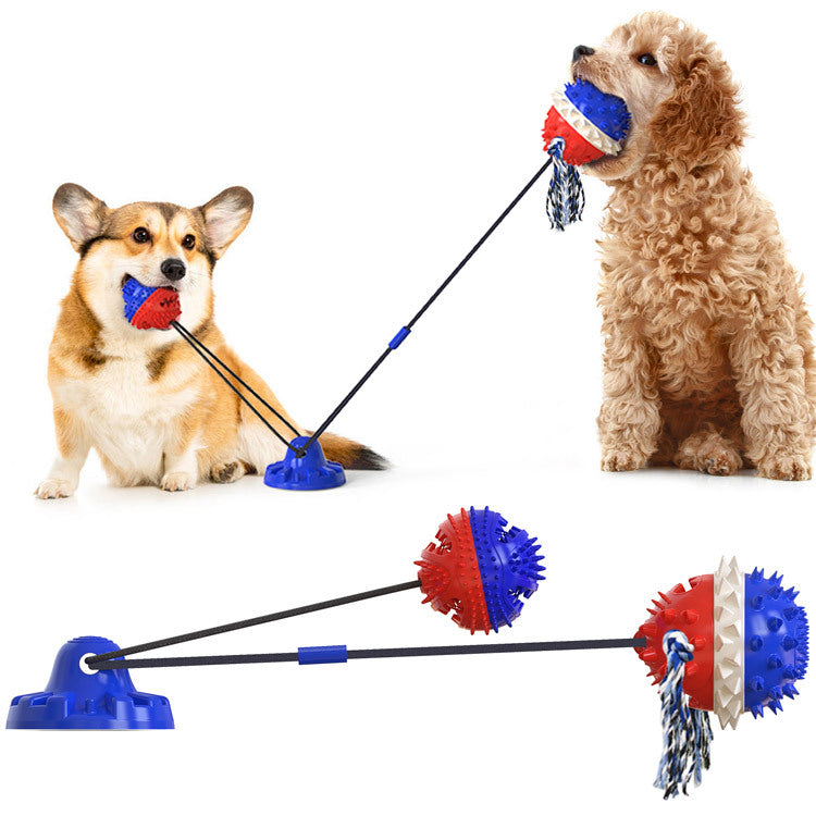 Suction Cup Dog Tug Toy – Durable TPR Interactive Toy for Dogs of All Sizes