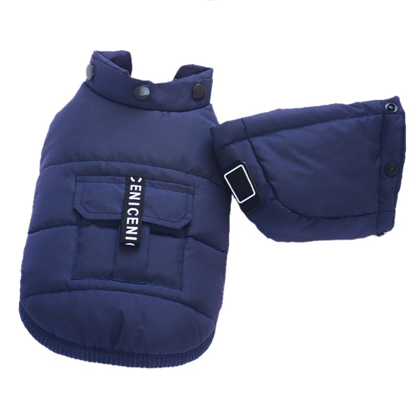 Thickened Polyester Dog Winter Vest in European Style