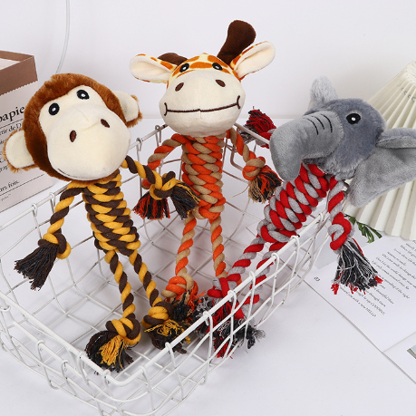Interactive Plush Squeaky Dog Toy for Chewing & Play