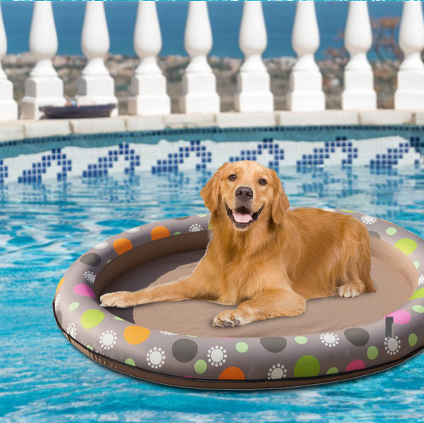 Inflatable Dog Pool Float – Portable Pet Swimming Raft