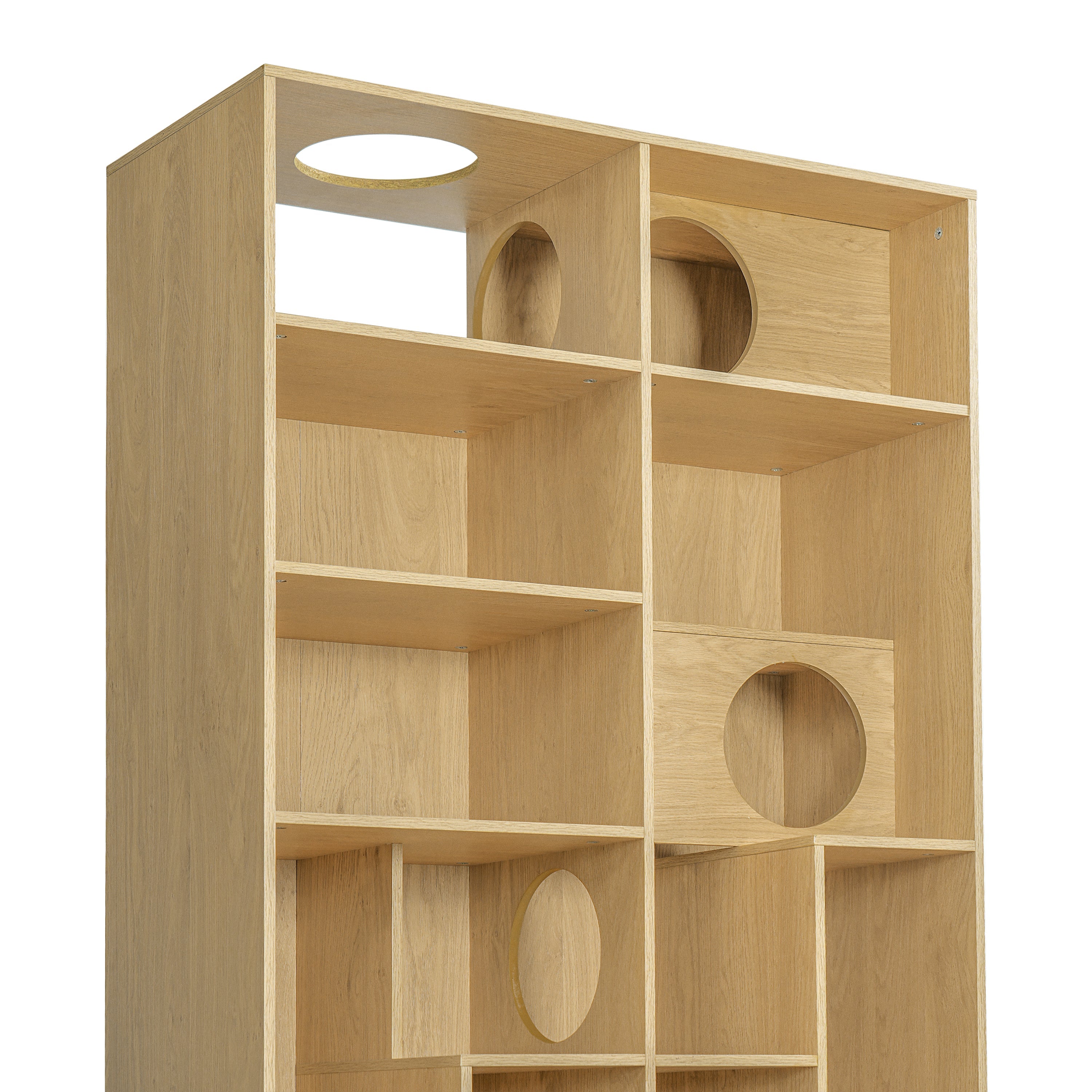 2-in-1 Cat House Bookshelf & Display Cabinet