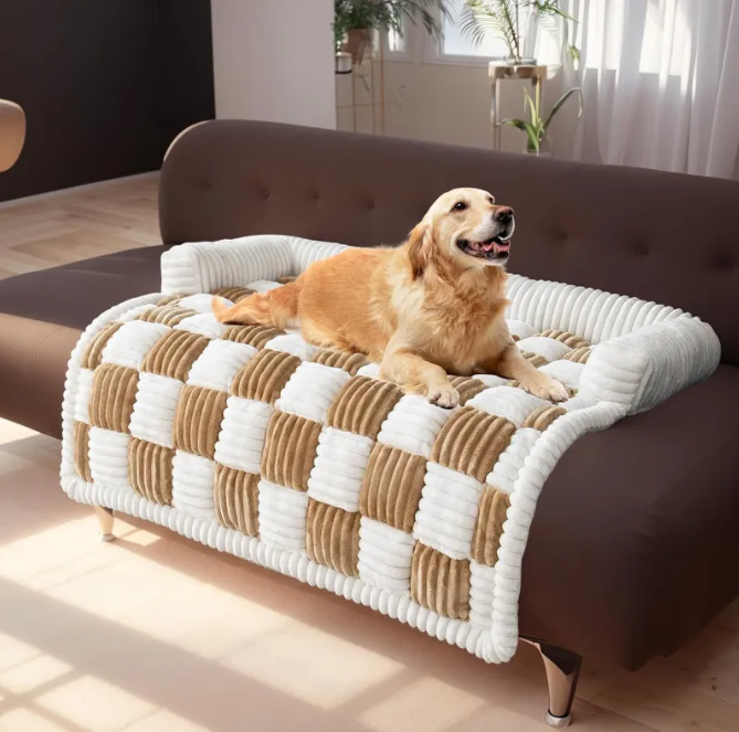 Plush Thickened Warm Pet Bed – Non-Slip & Machine Washable