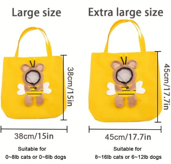 Little Bee Soft Pet Carrier Bag (Breathable, Small & Large)
