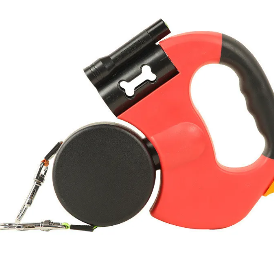 Dual Retractable Dog Leash for Two Dogs (3m, ABS)