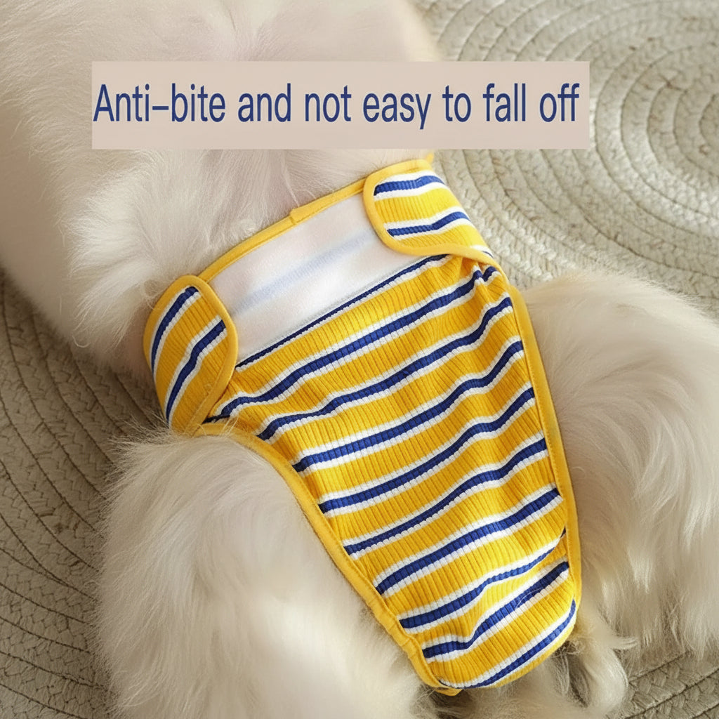 Striped Dog Physiological Pants – Pet Period & Heat Protection Suit