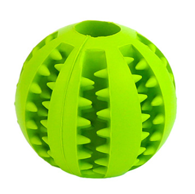 Green textured ball on a white background