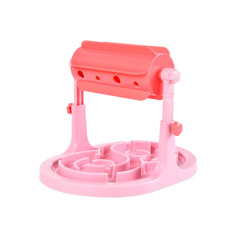 Drum-Style Food Dispenser & Slow Feeder for Cats & Small Dogs
