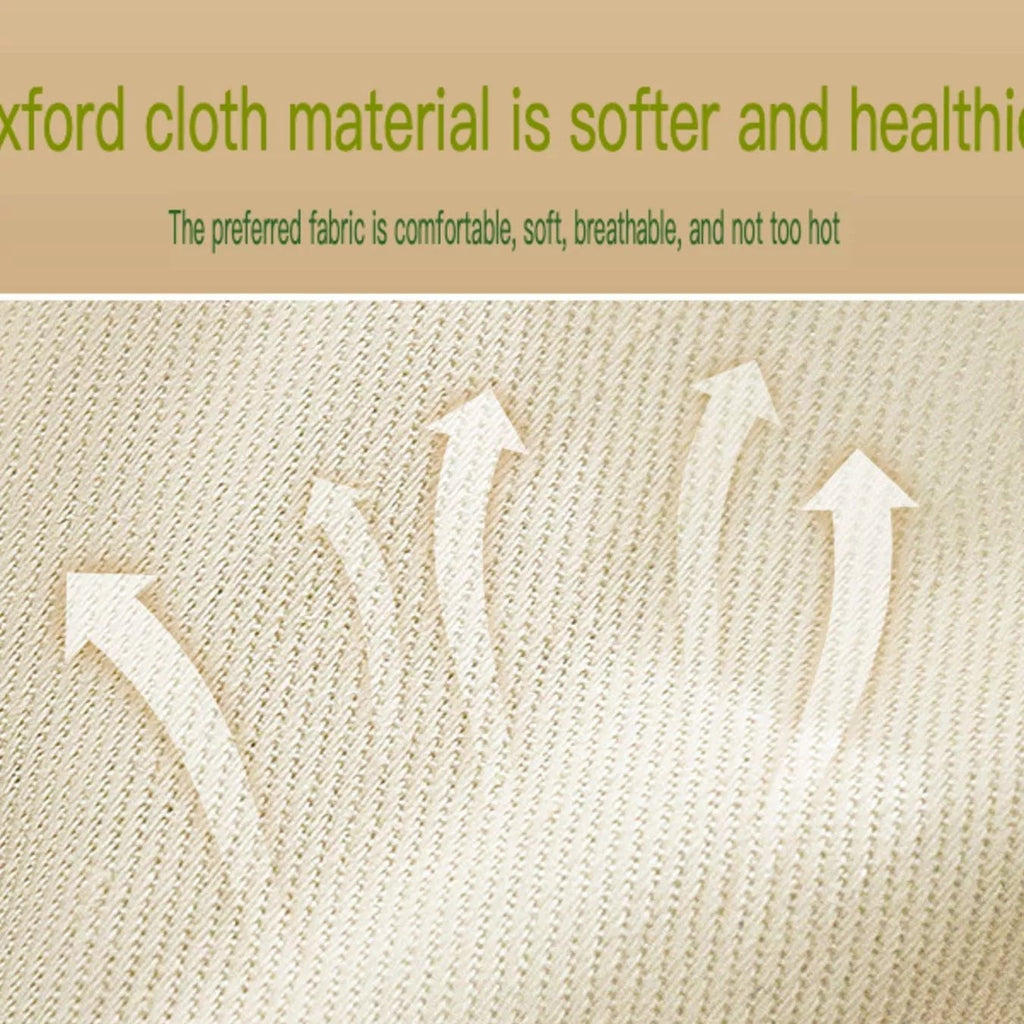 Textured fabric with arrows indicating airflow and a beige border.