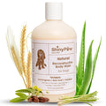 Shiny Paw natural reconstructive body wash for dogs with aloe vera and wheat on a white background