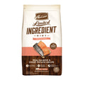 Merrick Limited Ingredient Diet dog food package with salmon and sweet potato on a white background