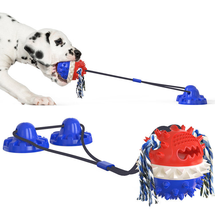Suction Cup Dog Tug Toy – Durable TPR Interactive Toy for Dogs of All Sizes