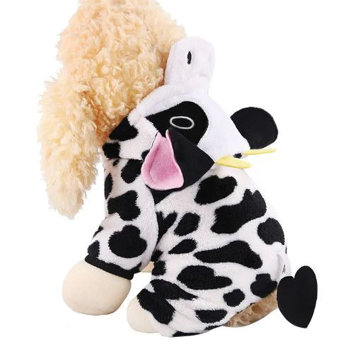 Flannel Animal Print Dog & Cat Hoodie for Autumn & Winter