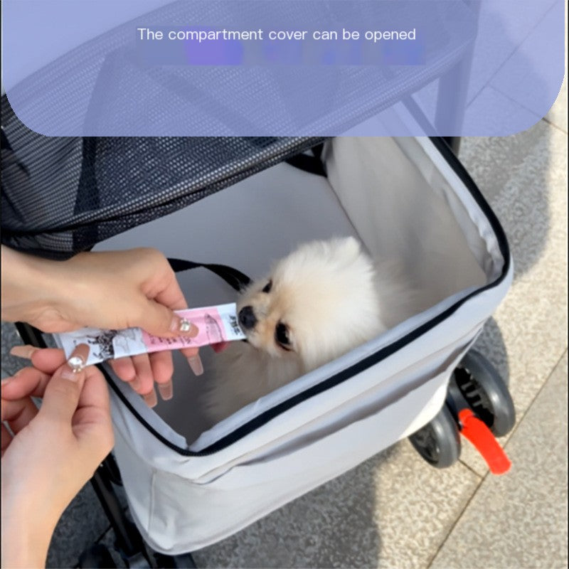 Lightweight Foldable Pet Stroller for Small Dogs & Cats