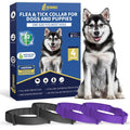Yotando flea and tick collar for dogs and puppies with packaging and collars displayed.