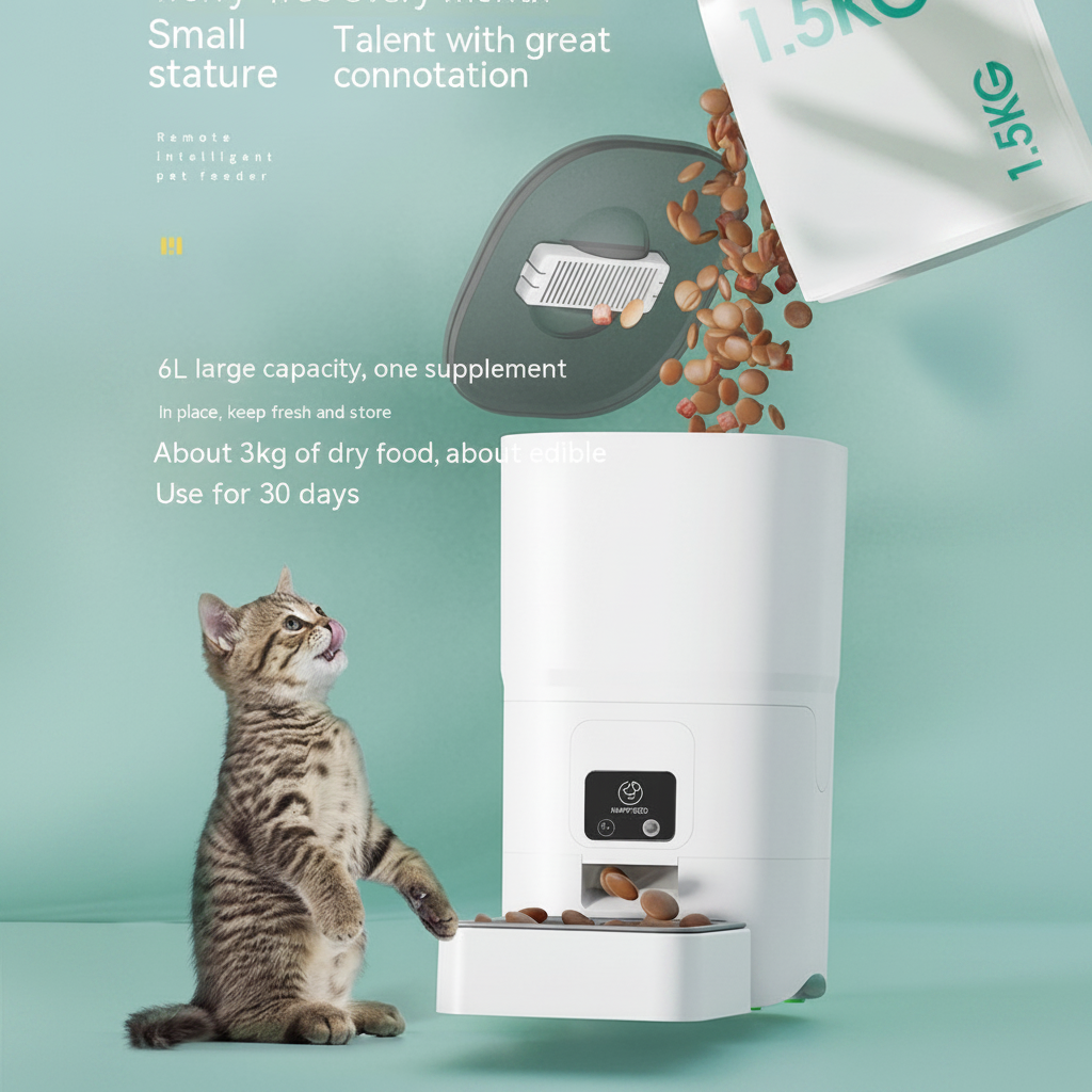 6L Automatic Pet Feeder with App, Video & Camera Options