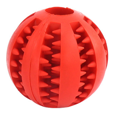Red textured ball on a white background