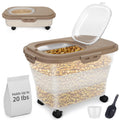 Collapsible Airtight Pet Food Storage Container with Scoop & Measuring Cup (20-25lb)
