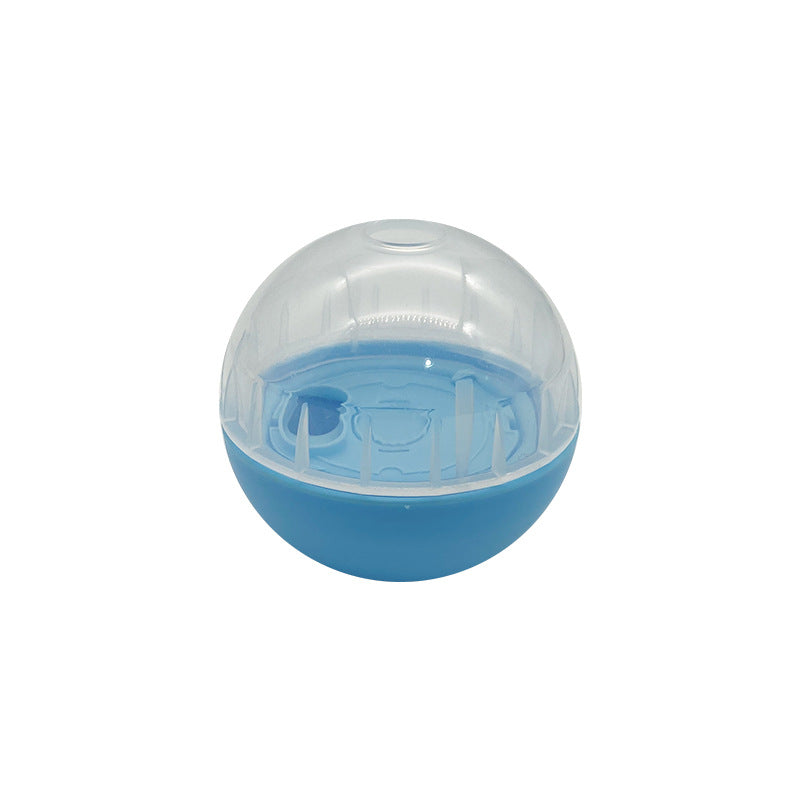 Treat Dispensing Tumbler Ball Toy for Dogs & Cats — Durable Plastic, 8.5cm (Yellow, Pink, Blue)