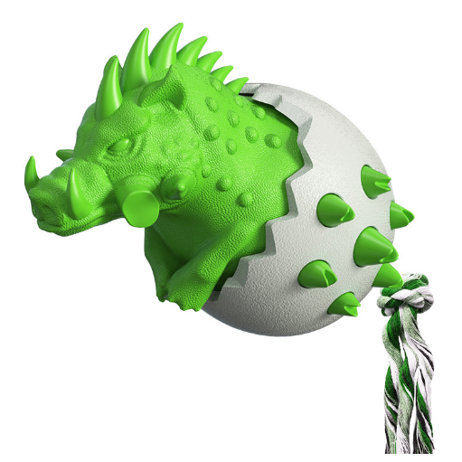 Wild Boar Egg Dog Chew Toy (TPR & Nylon, 5 Colours)
