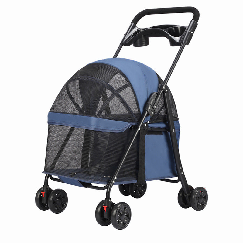 Lightweight Foldable Pet Stroller for Small Dogs & Cats
