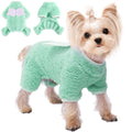 Fleece Dog Pajamas & Sweater Onesie — Warm Winter Dog PJs for Small Dogs & Cats (Small)