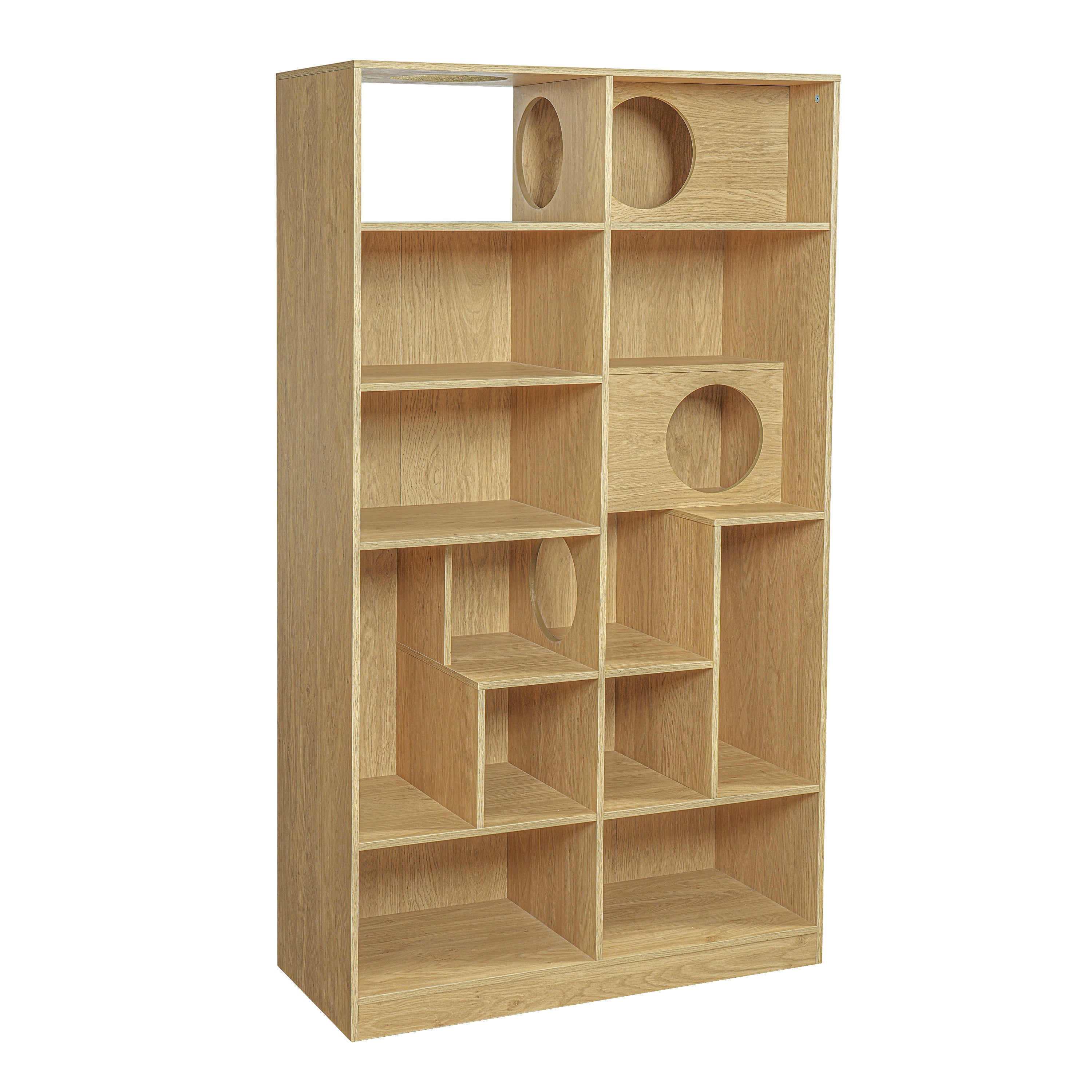 2-in-1 Cat House Bookshelf & Display Cabinet