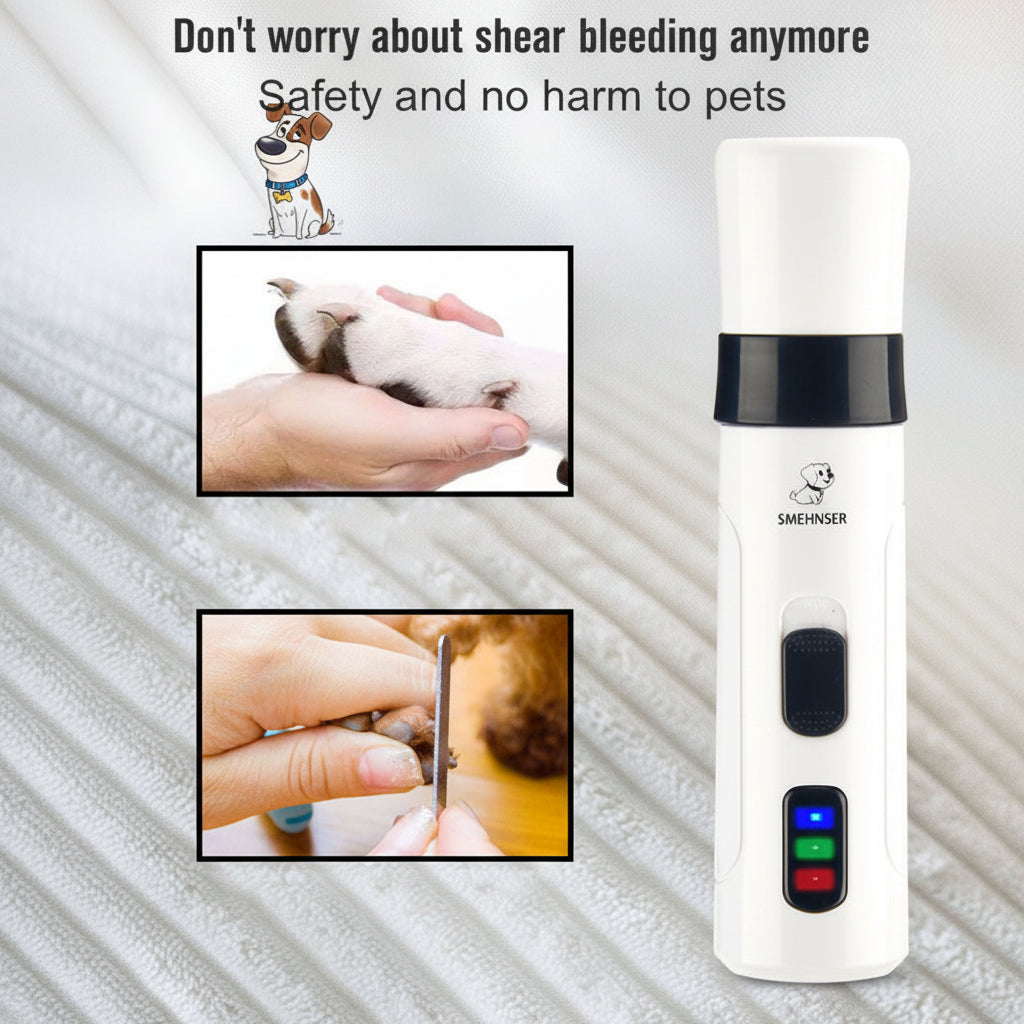 Cordless Pet Nail Grinder – Quiet, Rechargeable & Gentle