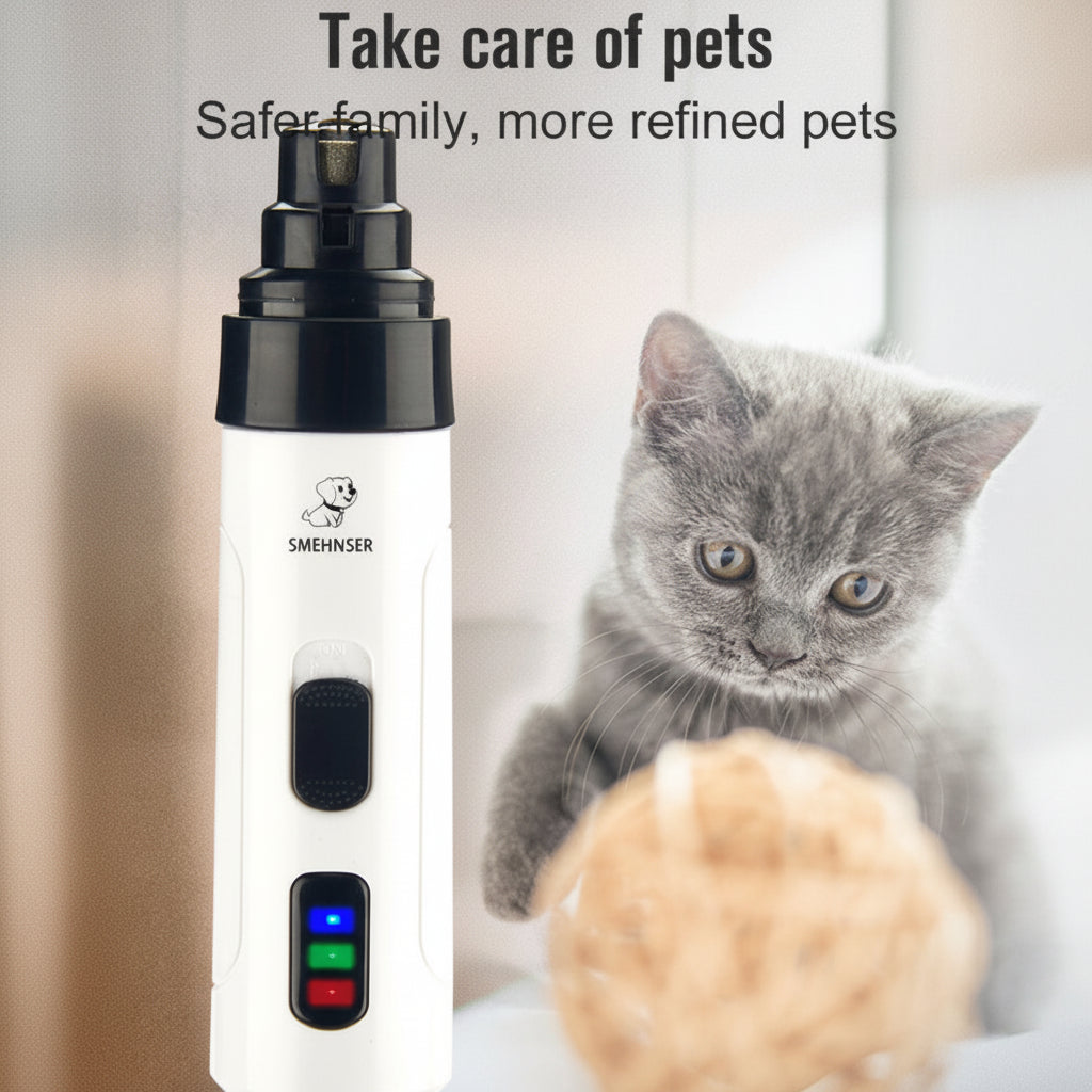 Cordless Pet Nail Grinder – Quiet, Rechargeable & Gentle