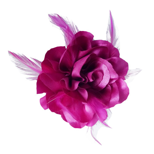 Mariah Feather Collar Flower – Pink