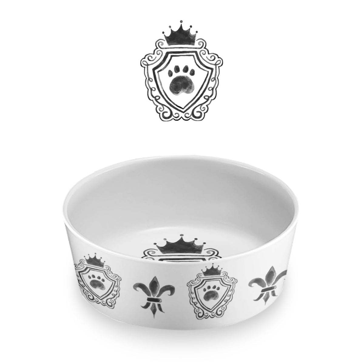 TarHong Melamine Couture Pet Bowl Set of 2