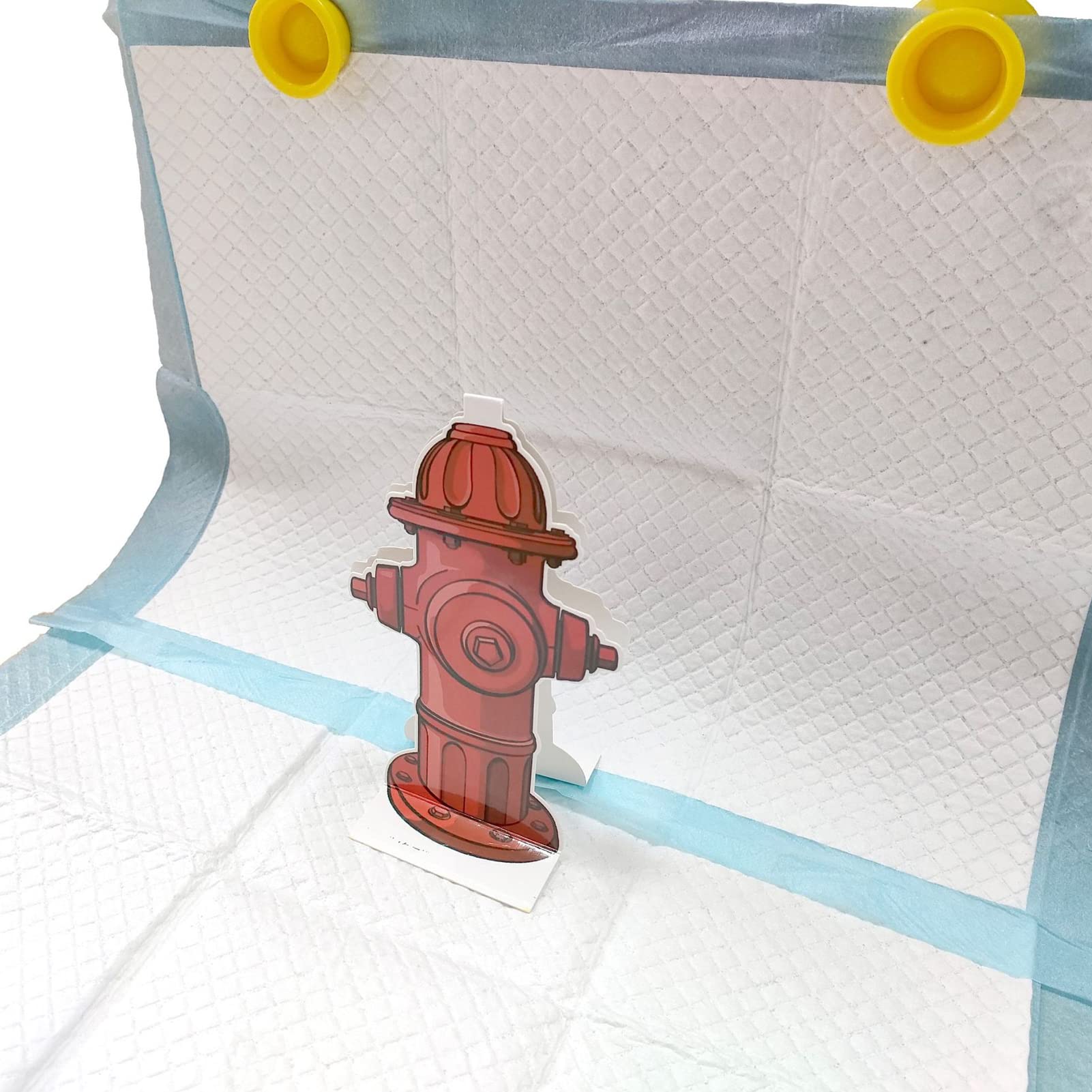 Fire Hydrant Dog Potty Training Pad Holder – 10 Replacement Pads