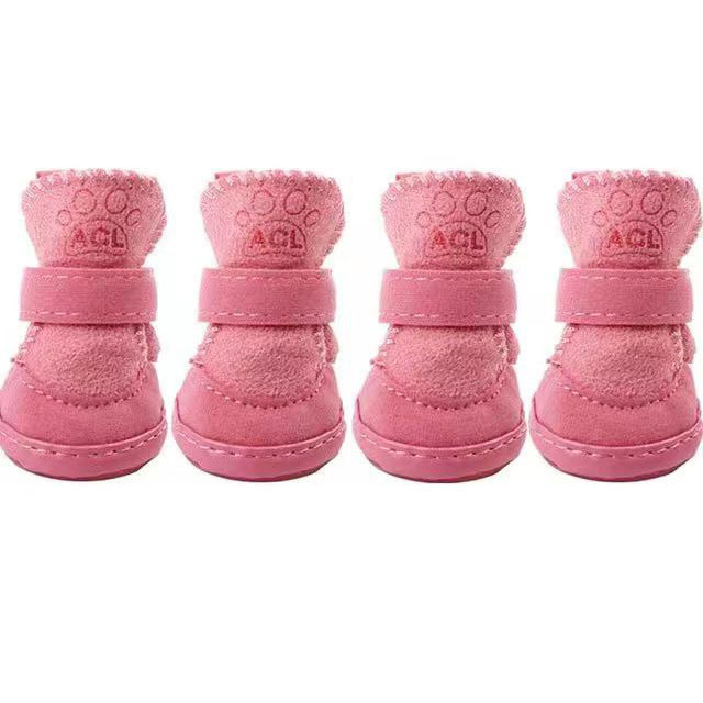 Soft Cotton Pet Boots – Non-Slip Winter Shoes for Dogs & Cats